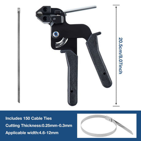 Cable Tie tool，Stainless Steel Zip Tie tool, Special Tool For Fastening And Cutting Metal Cable Ties. Stainless Steel Zip Tie Tool Used to Repair Fence, Pipe Wrap, Outdoor bundling