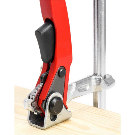 Upgraded Ratcheting Table Clamp, Quick Track Saw Clamps Ratchet Guide Rail F Clamp MFT Clamp for MFT Table and Guide Rail System Wood Clamps Compatible(2PCS)