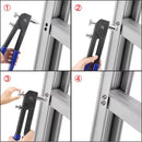 110pcs Rivet Nut Tool Kit Rivnut Tool Nut Rivet Gun kit Wrench Threaded Insert Rivnut Nutsert M6/ M3/M4/M5/M8 Set for Furniture,Decration,Car,Trailer,Boat,and More