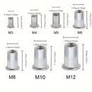 110pcs Rivet Nut Tool Kit Rivnut Tool Nut Rivet Gun kit Wrench Threaded Insert Rivnut Nutsert M6/ M3/M4/M5/M8 Set for Furniture,Decration,Car,Trailer,Boat,and More