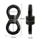 Swing Swivel 30KN Breaking Strength 360° Rotator Safety Rotational Device Hanging Accessory for Rock Climbing, Hanging Hammock, Web Tree Swing, Aerial Dance, Children's Swing Spinner Hanger