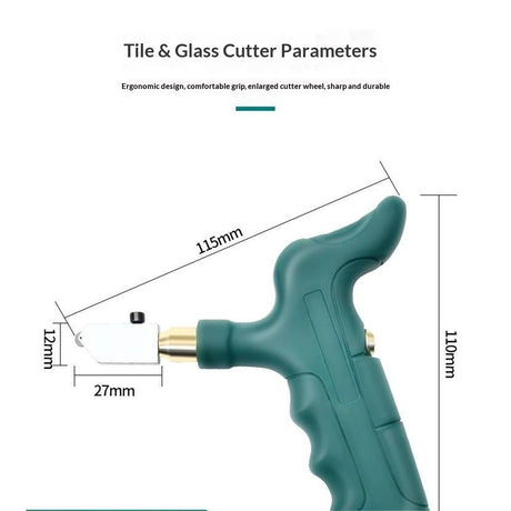 Glass Tile Cutter Tool Kit, Including Glass Breaking Pliers and Glass Cutter, Mirror Cutting Kit, Glass Running Pliers Ceramic Cutting Tool for Easy Glide Glass & Tile Cutter