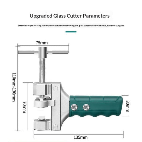 Glass Tile Cutter Tool Kit, Including Glass Breaking Pliers and Glass Cutter, Mirror Cutting Kit, Glass Running Pliers Ceramic Cutting Tool for Easy Glide Glass & Tile Cutter