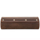3 Watch Travel Case- Classic Leather Watch Case With Perfect Texture.Portable Watch Roll Or Organizer For Storage And Display. Luxury Gifts For Men, All Handmade by Artisans.