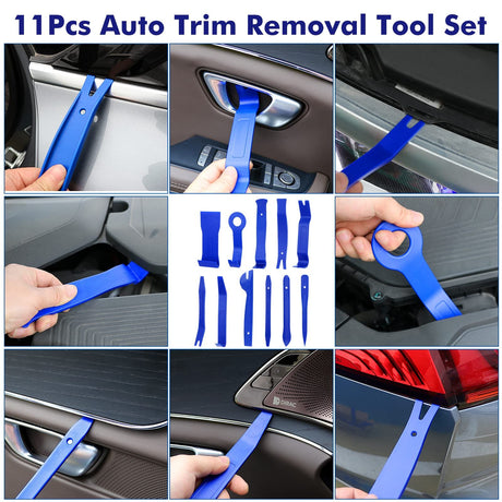 248Pcs Trim Removal Tool, Auto Push Pin Bumper Retainer Clip Set Fastener Terminal Remover Tool Adhesive Cable Clips Pry Kit Car Panel Radio Removal Auto Clip Pliers