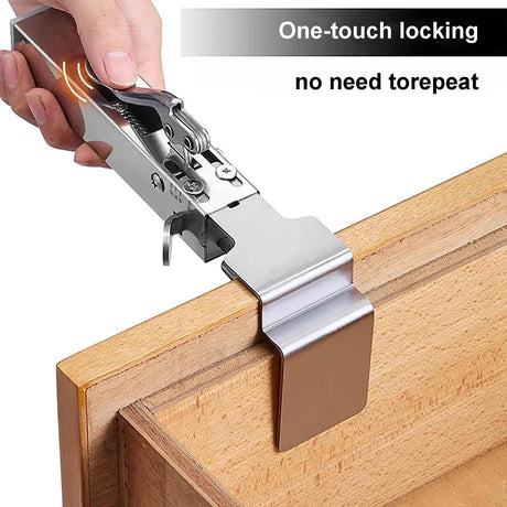 Drawer Front Installation Clamps, 2 Pack Adjustable Drawer Fixing Clamp Stainless Steel, Drawer Front Clamps, Installation Tools for Drawer Cabinet, Quick & Easy Installation of Drawer Fronts