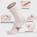 3 Pack Men's  Wool Hiking Socks, Micro Crew Cushioned Hiking Walking Thermal Moisture Wicking Trekking Socks