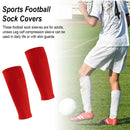 4 Pairs Leg Sleeves for Soccer, Shin Guard Sleeves Accompany Grip Socks, Youth Adults （Red+white）