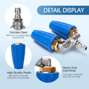 Dual Turbo Nozzle Pressure Washer, 360°Rotating Turbo Nozzle with 1/4" Quick Connector, Orifice Twin Turbo Nozzle, 4-6 GPM, 4000 PSI