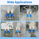 Dual Turbo Nozzle Pressure Washer, 360°Rotating Turbo Nozzle with 1/4" Quick Connector, Orifice Twin Turbo Nozzle, 4-6 GPM, 4000 PSI