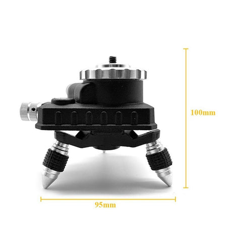 Laser Level Adapter Micro-adjust Fine Metal 360-Degree Rotating Base Tripod Connector, Standard 1/4 