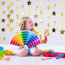 Glitter Star  Banner Christmas Decor 130 Feet Star Hanging Bunting Banner Twinkle Backdrop for Homecoming Classroom Wedding Birthday Halloween Party Supplies(Gold)