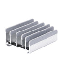 Adjustable Laptop Stand - Fits 5 Devices, Modern Design, Tool Free Adjustment, Protective & Stable | Grey (Grey, 5 Slots)