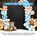 Arch Backdrop Cover Set, 4FT, 5FT, 6FT Wedding Spandex Fitted Covers for Round Top Arch Stand, Arches Backdrop Cover for Birthday Baby Ceremony Banquet Shower Event(Black)Excluding balloons
