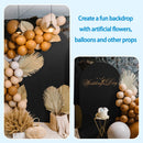 Arch Backdrop Cover Set, 4FT, 5FT, 6FT Wedding Spandex Fitted Covers for Round Top Arch Stand, Arches Backdrop Cover for Birthday Baby Ceremony Banquet Shower Event(Black)Excluding balloons