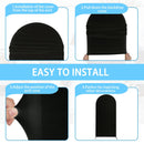 Arch Backdrop Cover Set, 4FT, 5FT, 6FT Wedding Spandex Fitted Covers for Round Top Arch Stand, Arches Backdrop Cover for Birthday Baby Ceremony Banquet Shower Event(Black)Excluding balloons