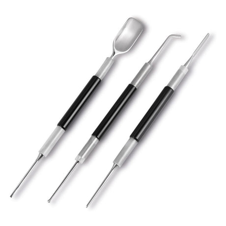 Latte Art Set (3 Tools) for Latte Art, Cappuccino and Espresso,Espresso Latte Art Tools, Spoon & Lance, Spatula & Spike and Knob & Hook Decorating Pen Set 3 Pieces