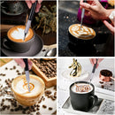 Latte Art Set (3 Tools) for Latte Art, Cappuccino and Espresso,Espresso Latte Art Tools, Spoon & Lance, Spatula & Spike and Knob & Hook Decorating Pen Set 3 Pieces
