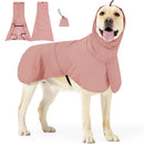 Reflective Dog Raincoat, Windproof & Waterproof Dog Rain Jacket, Adjustable Hooded Pet Poncho with Leash Hole for Small, Medium, Large Dogs(Pink,M)