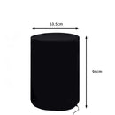 Table Cover Waterproof Round Patio Cool Bar Table Cover with Drawstrings, Fade Resistant Fabric for Cocktail Coffee Outdoor Furniture Side Tables, Black（There is only one protective bag）