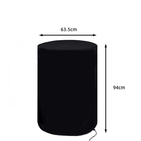 Table Cover Waterproof Round Patio Cool Bar Table Cover with Drawstrings, Fade Resistant Fabric for Cocktail Coffee Outdoor Furniture Side Tables, Black（There is only one protective bag）