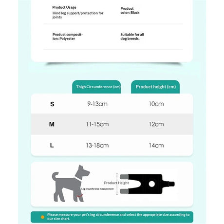 Dog Canine Braces for Rear Legs Supportive with Spring Inserts to Stabilize Dog Hind Legs, Help Dogs with Injuries, Sprains, Arthritis (M Pair)