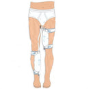 4 pack Fix Leg Bag Strap -Extra Padded Urine Drainage Catheter Leg Bag Support Strap with Soft Elastic Fabric and Comfortable Silicone Grips