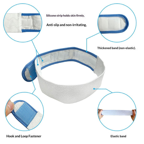 4 pack Fix Leg Bag Strap -Extra Padded Urine Drainage Catheter Leg Bag Support Strap with Soft Elastic Fabric and Comfortable Silicone Grips