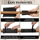 5 Pcs Bunk Bed Ladder Pads,with 10 Adjustable Hook & Loop Straps,Bunk Bed Ladder Cover,Ladder Step Pads Loft Bed, Suitable for Safe and Comfortable Climbing,10x10 Inch (Ladder Not Included)