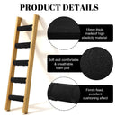 5 Pcs Bunk Bed Ladder Pads,with 10 Adjustable Hook & Loop Straps,Bunk Bed Ladder Cover,Ladder Step Pads Loft Bed, Suitable for Safe and Comfortable Climbing,10x10 Inch (Ladder Not Included)
