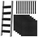 5 Pcs Bunk Bed Ladder Pads,with 10 Adjustable Hook & Loop Straps,Bunk Bed Ladder Cover,Ladder Step Pads Loft Bed, Suitable for Safe and Comfortable Climbing,10x10 Inch (Ladder Not Included)