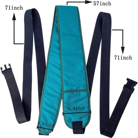 Medical Restraints for Bed Elderly Fall Prevention Devices Hospital Bed Restraints Dementia Patient Waist Control Belt Beds Guard Safety Belt for Seniors Medical Safety & Assisting Rails (green)