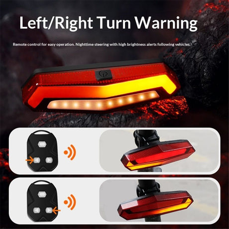Rear Bike Light Powerful & Rechargeable - Waterproof, Multiple Modes, Quick Release Mounts, Bicycle Lights