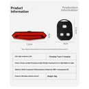 Rear Bike Light Powerful & Rechargeable - Waterproof, Multiple Modes, Quick Release Mounts, Bicycle Lights