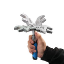 5 in 1 Flex Head Adjustable Wrench, Reversible Jaw Pipe Wrench with  Retractable Extension Shank and 180⁰ Rotatable Head