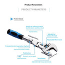 5 in 1 Flex Head Adjustable Wrench, Reversible Jaw Pipe Wrench with  Retractable Extension Shank and 180⁰ Rotatable Head