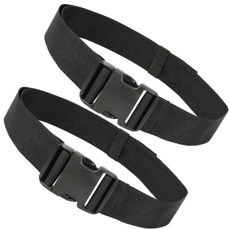 2 Pack Tool Work Belt, Worker Men Belt, Adjustable Electrician Belt,   Multi functional waist bag and waist hanging bag Black(Only includes belt)