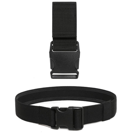 2 Pack Tool Work Belt, Worker Men Belt, Adjustable Electrician Belt,   Multi functional waist bag and waist hanging bag Black(Only includes belt)