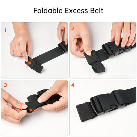 2 Pack Tool Work Belt, Worker Men Belt, Adjustable Electrician Belt,   Multi functional waist bag and waist hanging bag Black(Only includes belt)