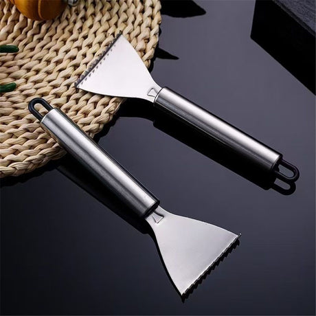 Sharp Stainless Steel Fish Scaler,Multifunction Fish Scale Planer Knife,Fish Scaler Remover Fishs Cleaning Tool Descaler Scales Scraping Tool for Home Market Restaurant (2PCS)