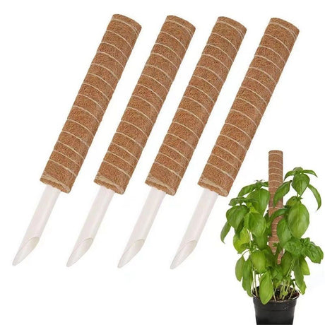 4 Pack  Moss Poles, Stackable Moss Pole for Plants , 35cm Tall Moss Poles for Climbing Plants Indoor, Plant Support Stakes Stand for Potted Plants,