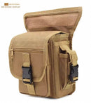 Oxford Drop Leg Bag for Men Women Thigh Water Resistant Fashion Motorcycle Leg Holster Hiking Waist Bag Pouch Tactical Fanny Pack Hip Drop Leg Pouch for Men Women Outdoor （khaki）