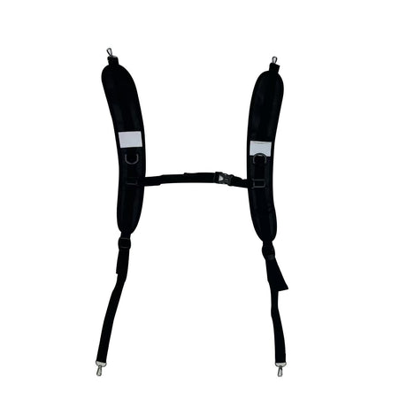 Adjustable Backpack Shoulder Straps Waterproof Replacement Belt Padded Suspenders for Dry Bag Pouch Drifting Diving Outdoor Sport Black (alloy hook)