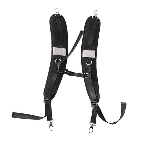 Adjustable Backpack Shoulder Straps Waterproof Replacement Belt Padded Suspenders for Dry Bag Pouch Drifting Diving Outdoor Sport Black (alloy hook)