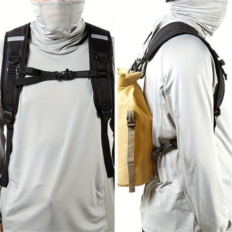 Adjustable Backpack Shoulder Straps Waterproof Replacement Belt Padded Suspenders for Dry Bag Pouch Drifting Diving Outdoor Sport Black (alloy hook)