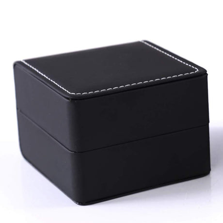 2 pack Watch Box, PU Leather Watch Case, Gift Boxs With Cushion For Most Watches, Smart Watch & jewelry,Watch Organizer as Gifts For Birthday, Men and Women (oniy box, Black)
