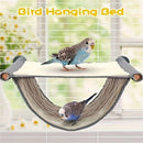 Large White Hanging Hamster and Parrot Bed, Warm Breathable Soft Pet Hanging Bed, Detachable Cat Cradle for Small Animals in Cage and Window Use（L）