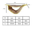 Large White Hanging Hamster and Parrot Bed, Warm Breathable Soft Pet Hanging Bed, Detachable Cat Cradle for Small Animals in Cage and Window Use（L）