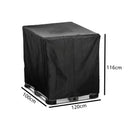 Zipper Tote Cover Barlic for 210D Outdoor Water Tank Protective Cover, Oxford Fabric Protective Cover, Rain/Snow/UV Protection(Black)