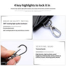 2 pack Compact Leather Car Key Case, Key Holder Key Organizer Wallet, with Card Holder Lightweight Organizer Keychain Black Wallet for Men & Women(Black)
